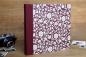 Preview: Photo album with floral motif "Fini", wine-red photo album
